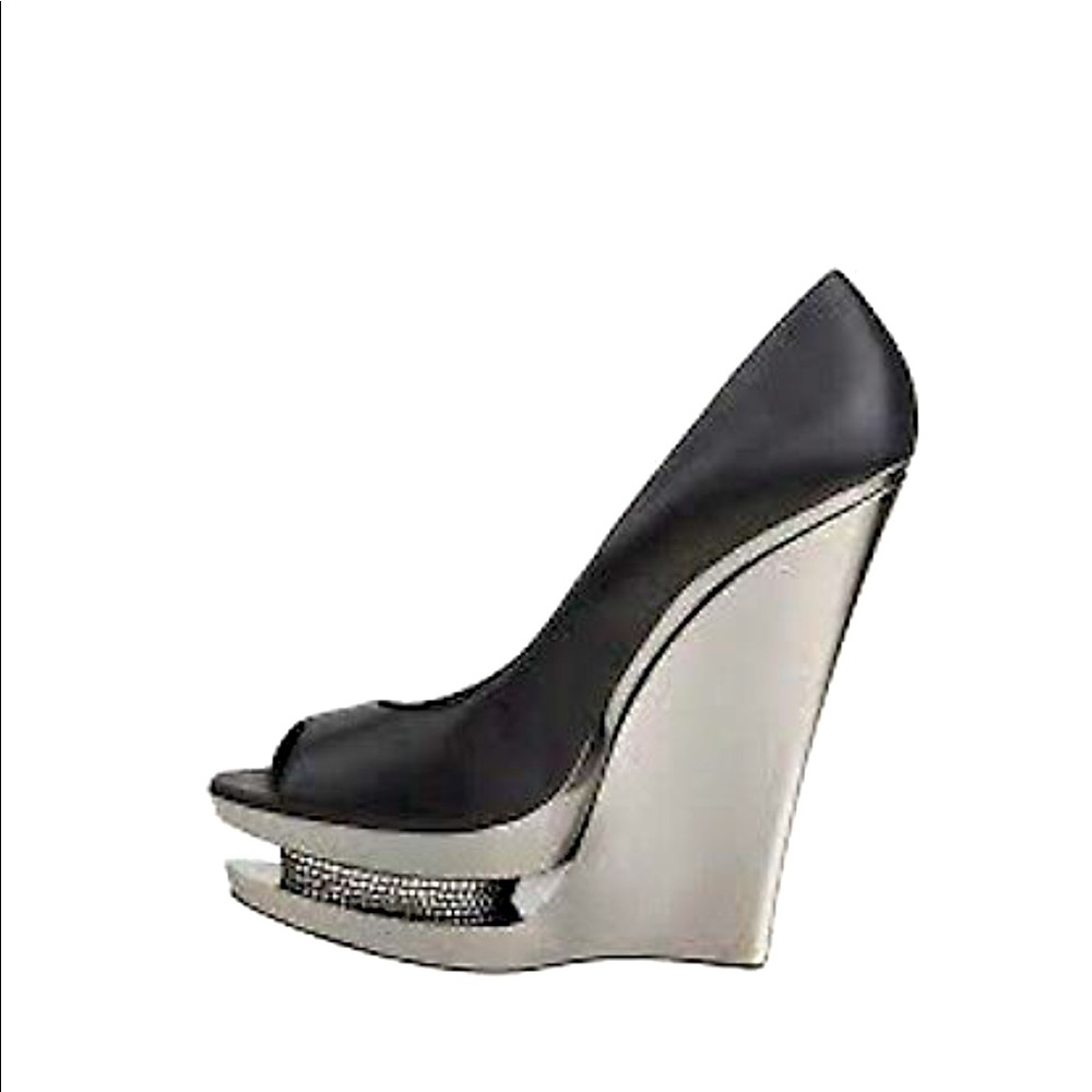 ZIGINY Black Label  rhinestones wedge heels pump